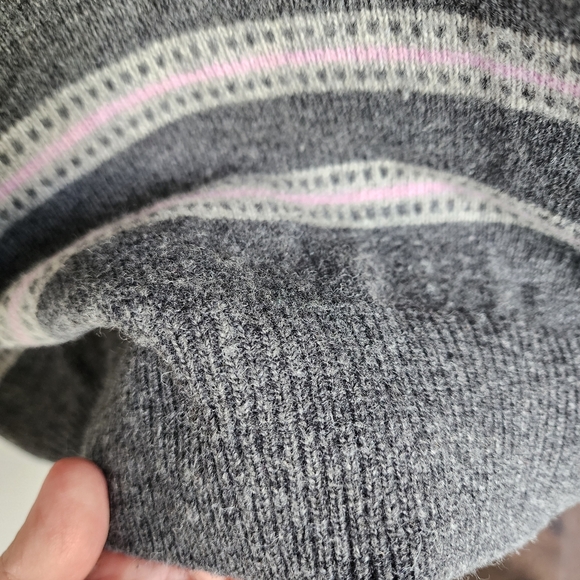 Luca NOBILI FIRENZE Gray and Pink Striped Men's Sweater - Picture 8 of 8